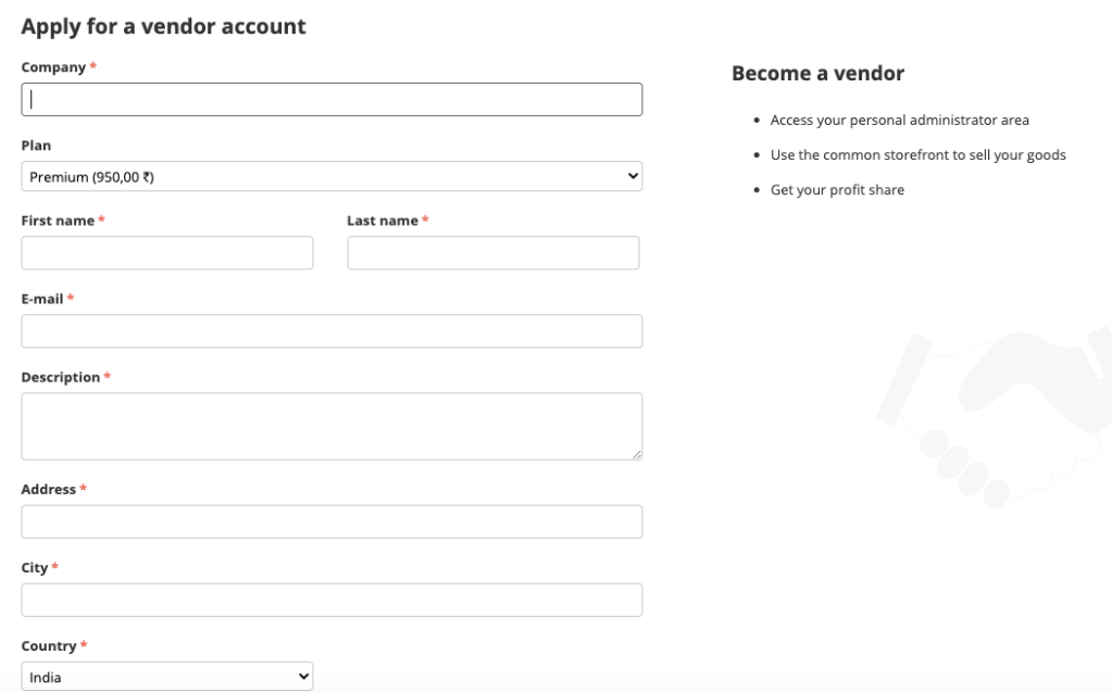 Apply for a seller account